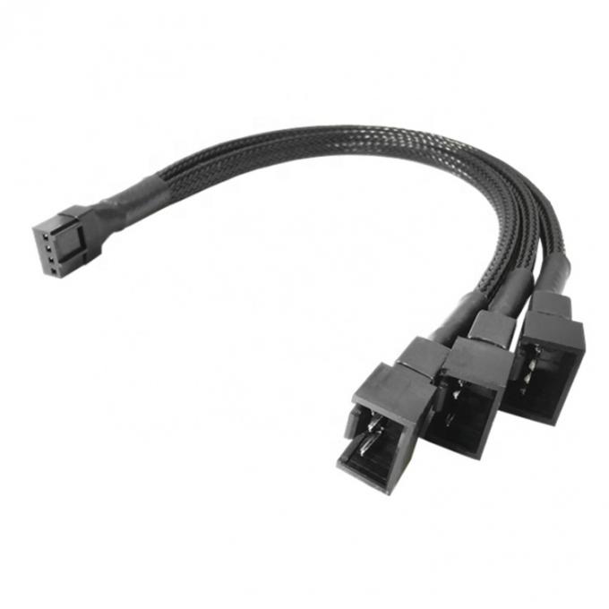 1 to 3 CPU 4 PIN Connector PC Case Temperature Control Cooling Fan Y Splitter Extension PWM Cable 0