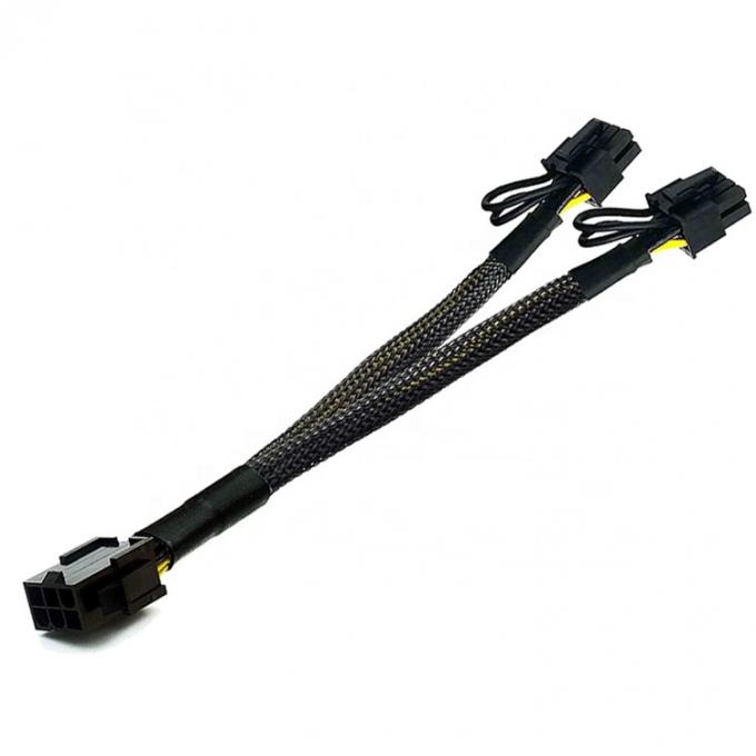 GPU 6 PIN Female to Dual 8 PIN Male 18AWG PCI Express Motherboard Power Supply Adapter PCIe Riser 3.0 Extension Cable 1