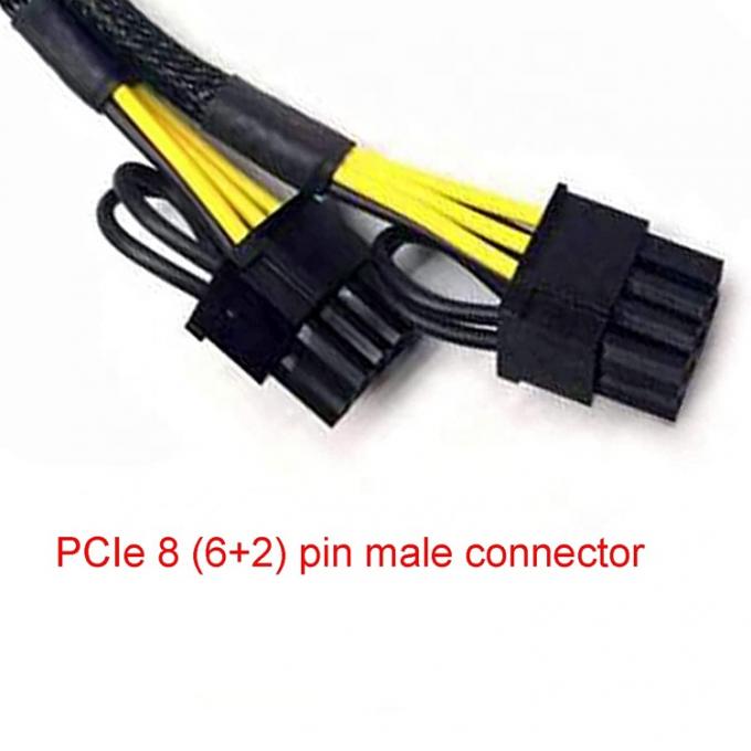 GPU 6 PIN Female to Dual 8 PIN Male 18AWG PCI Express Motherboard Power Supply Adapter PCIe Riser 3.0 Extension Cable 4