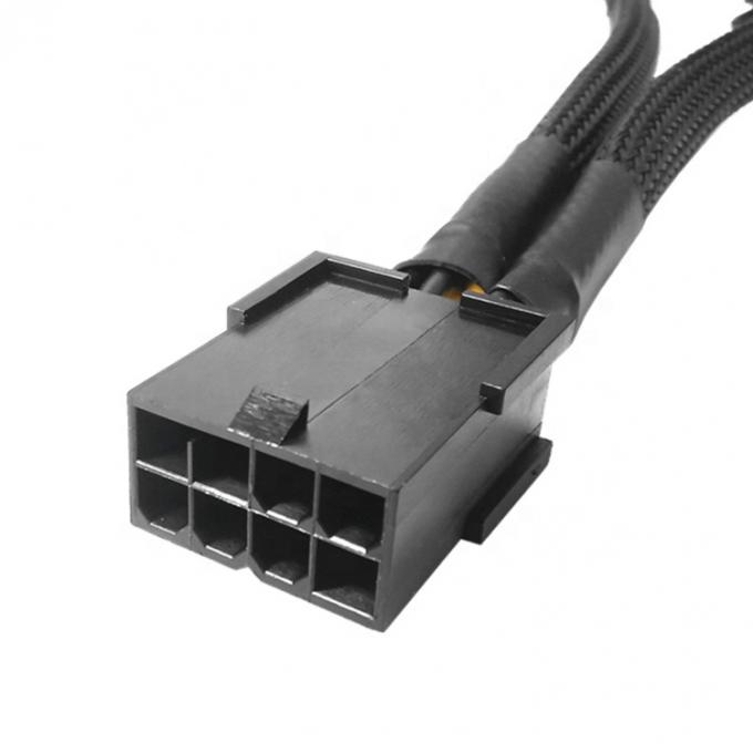 Woven Sleeve PCIe 8 Pin Female to Dual 8 Pin Male PCI Express Graphics Video Card GPU Power Adapter Cable 2