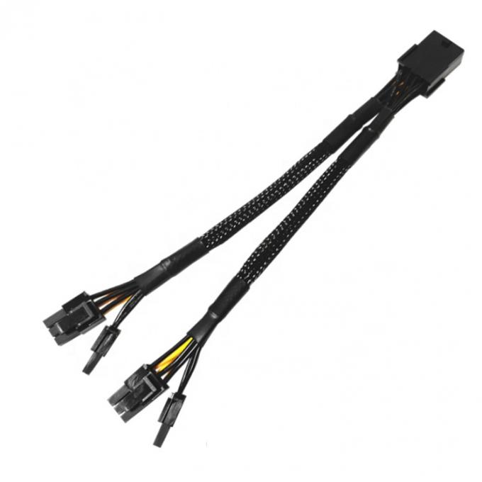 Woven Sleeve PCIe 8 Pin Female to Dual 8 Pin Male PCI Express Graphics Video Card GPU Power Adapter Cable 4