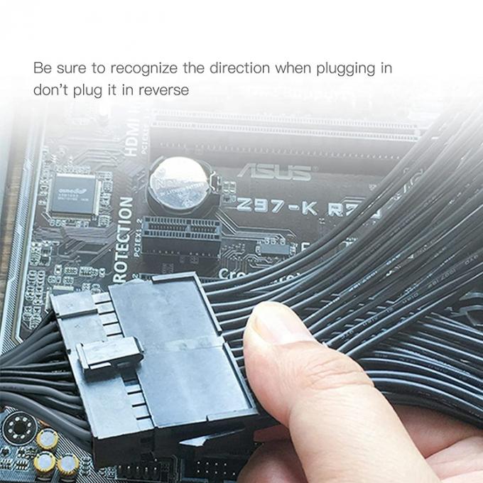PSU 24 PIN Female to Dual 20 4 24 PIN Male ATX Mining Motherboard Extension Cable 3