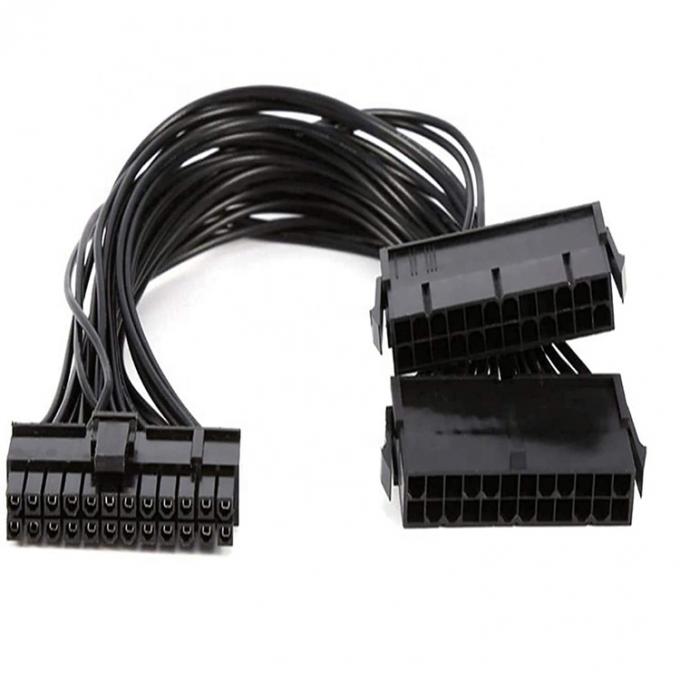 PSU 24 PIN Female to Dual 20 4 24 PIN Male ATX Mining Motherboard Extension Cable 1