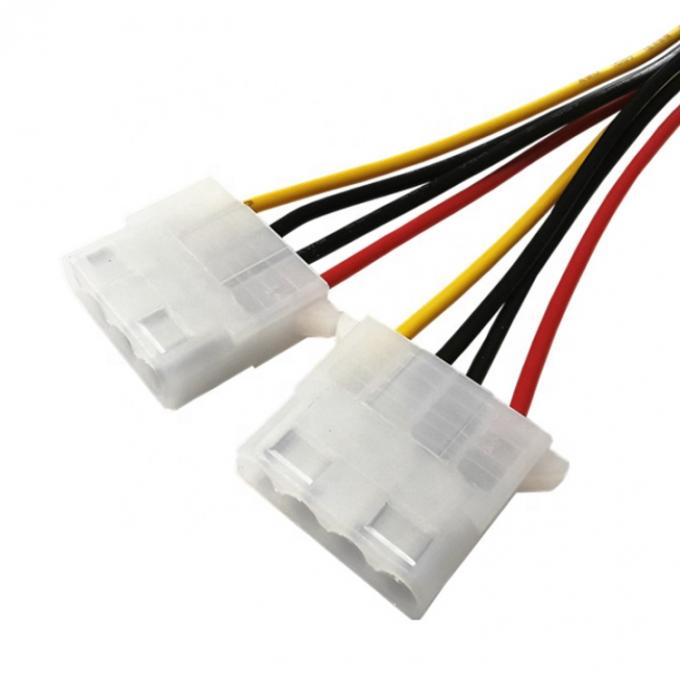 Sata 15 Pin Male to Dual Molex 4 Pin Lp4 IDE Female Hard Drive Power Y Adapter Converter Cable  for HDD SSD 3