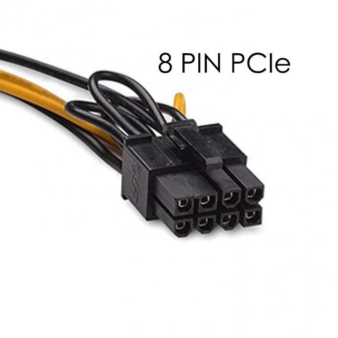 Splitter 8 Pin PCIe Express Male to Dual 15 pin Sata Power Adapter ATX Cable 2