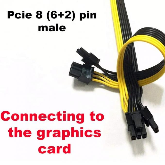 PCIe 8 Pin Male to Dual 8 Pin Male PCI Express Graphics Video Card GPU Splitter Power Adapter Cable 2