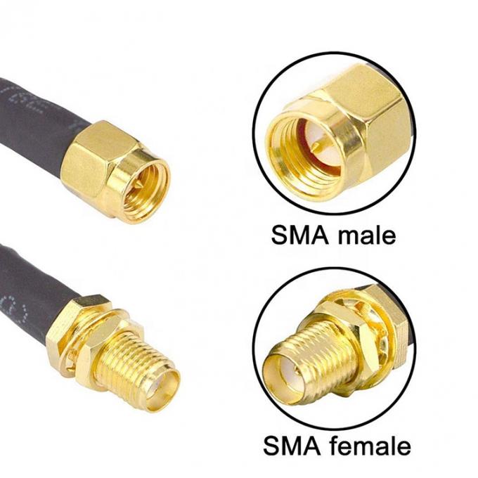 Male to Female RG174 RG178 RG316 RG58 Assembly RF Jumper Antenna Coaxial Cable 1