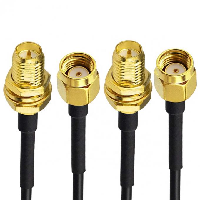 Custom RG 174 SMA Male to SMA Female Assembly Jumper RF Adapter Connectors Coaxial Cables 3