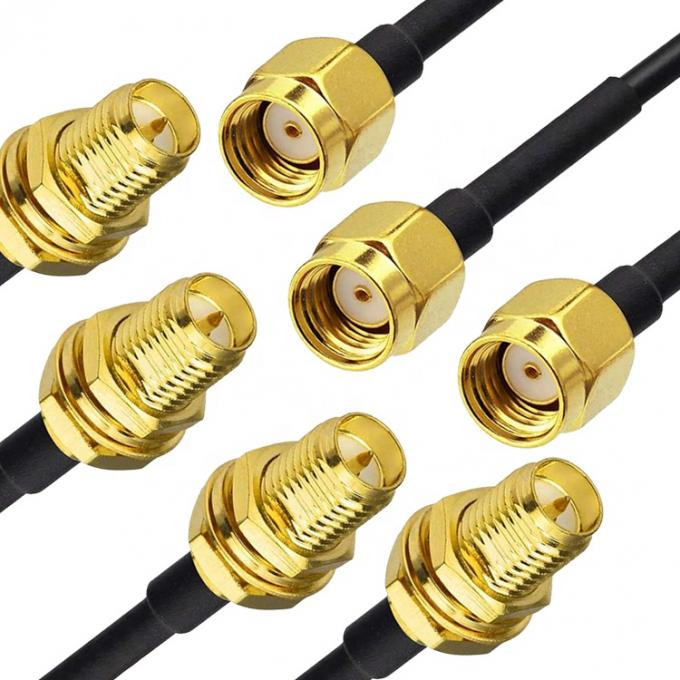 Custom RG 174 SMA Male to SMA Female Assembly Jumper RF Adapter Connectors Coaxial Cables 1