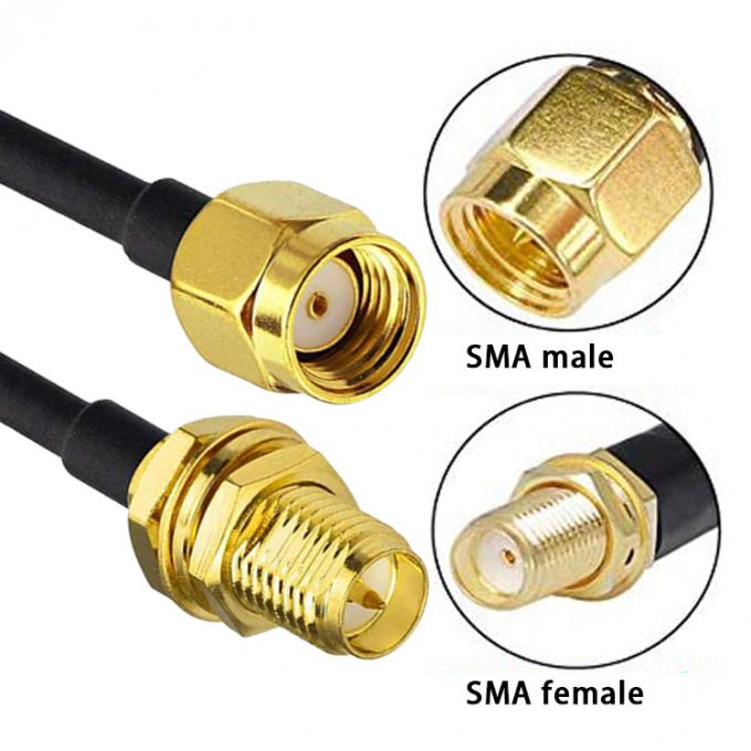 Custom RG 174 SMA Male to SMA Female Assembly Jumper RF Adapter Connectors Coaxial Cables 6