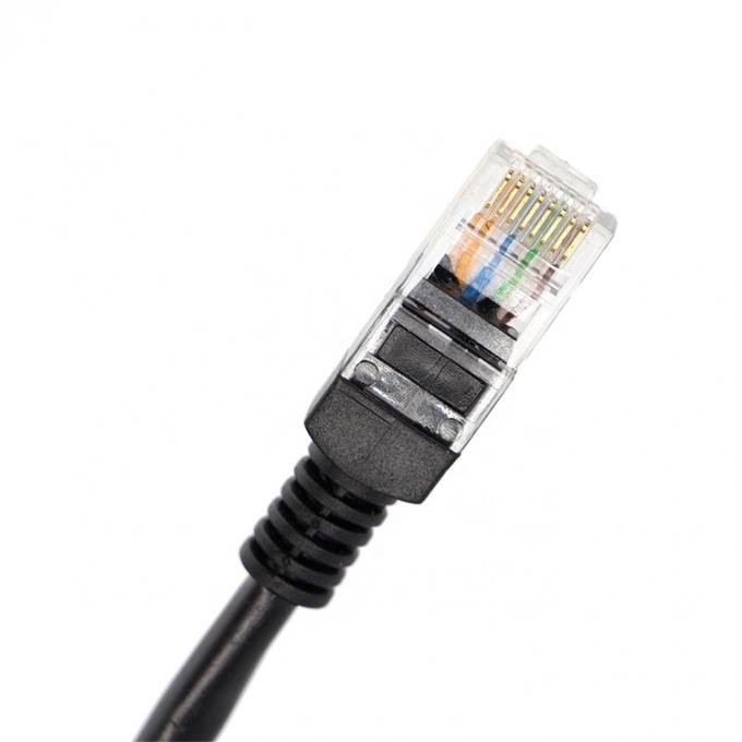 Custom 6FT Screw Locking Stud Network Ethernet Female Socket RJ45 Panel Mount Extension Cable 6