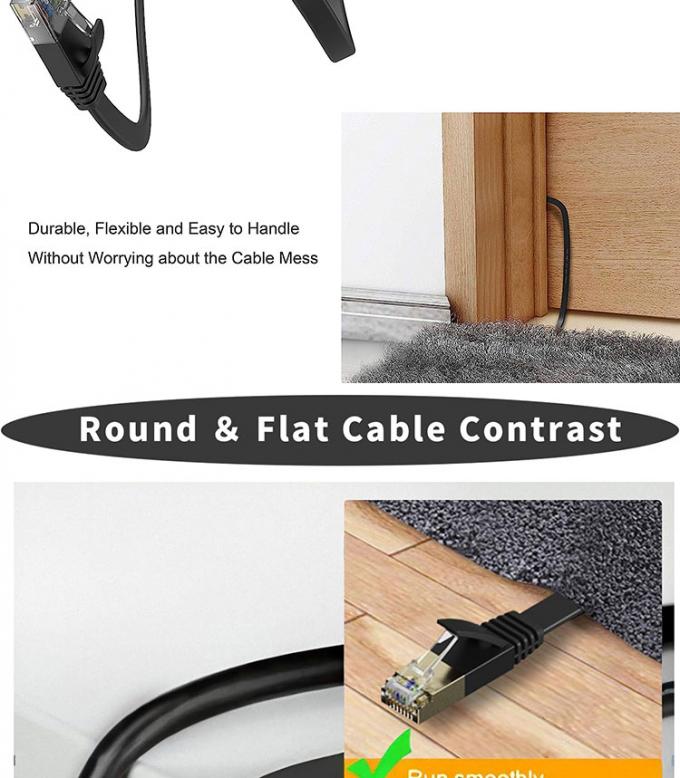 1M 3M 5M UTP FTP STP SFTP Shield Cat5 Cat5e Cat6 Ca6a Cat7 RJ45 Flat Network Lan Ethernet Patch Cable for Computer 3