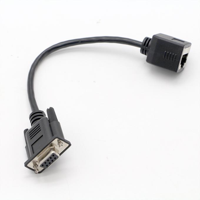 DB9 Female RS232 Serial To RJ45 Female Socket  Cable 4