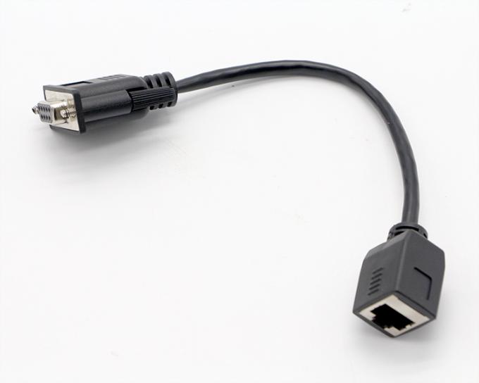 DB9 Female RS232 Serial To RJ45 Female Socket  Cable 3