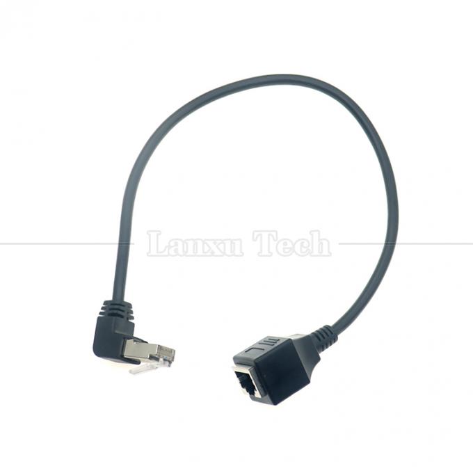 OEM STP UTP 90 Degree Right Angle RJ45 8P8C Male to RJ45 Female Socket Cat5e Ethernet Cable 5