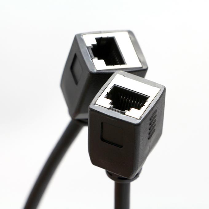 Customization 1M 2M 8P8C RJ45 Female To RJ45 Female Socket  Lan Network Ethernet Cable 0