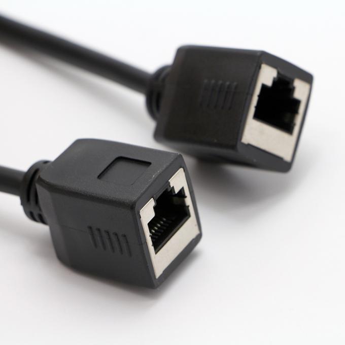 Customization 1M 2M 8P8C RJ45 Female To RJ45 Female Socket  Lan Network Ethernet Cable 3