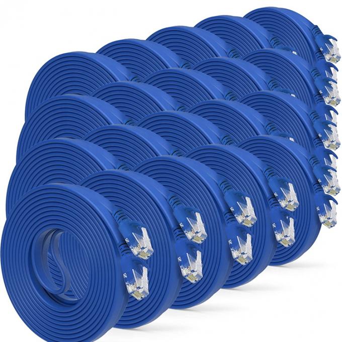 UTP STP Industrial Cat5 Cat5e Cat6 Cat7 Flat RJ45 Patch Cord Network Lan Ethernet Extension Cable for Router 8