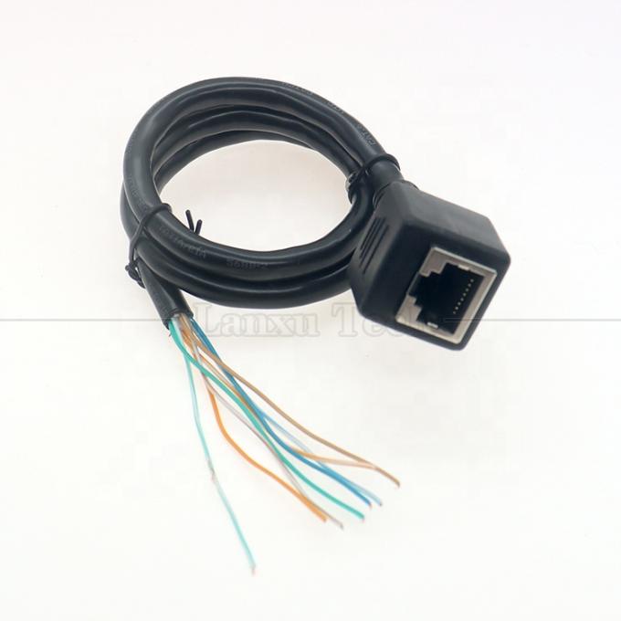 High Quality Network Ethernet Cta6 26AWG RJ45 8p8c Female Socket to Open Tinned Bare Wires End Cable 1