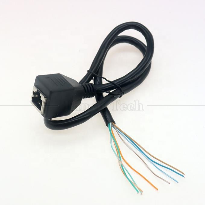 High Quality Network Ethernet Cta6 26AWG RJ45 8p8c Female Socket to Open Tinned Bare Wires End Cable 4