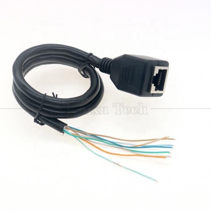 High Quality Network Ethernet Cta6 26AWG RJ45 8p8c Female Socket to Open Tinned Bare Wires End Cable 5