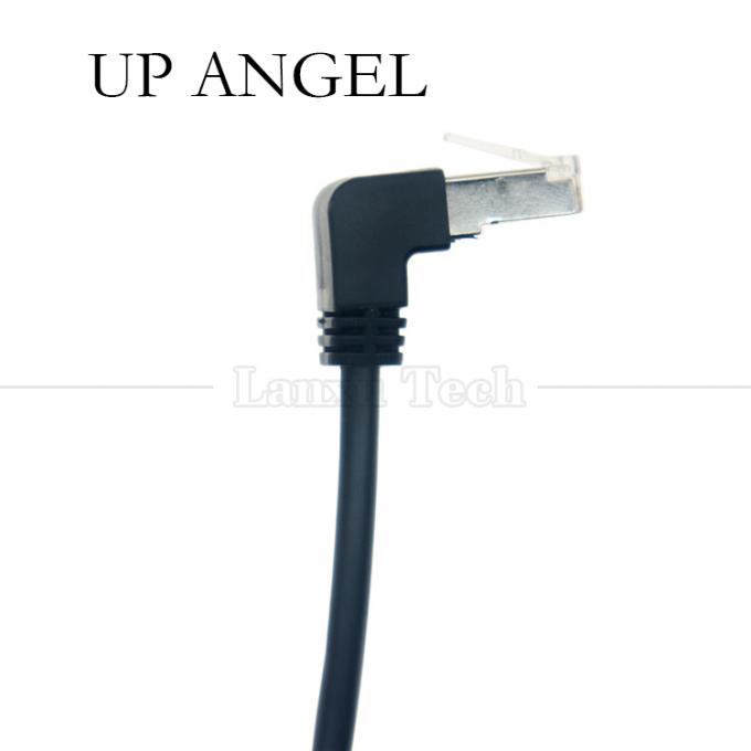 OEM STP UTP 90 Degree Right Angle RJ45 8P8C Male to RJ45 Female Socket Cat5e Ethernet Cable 2