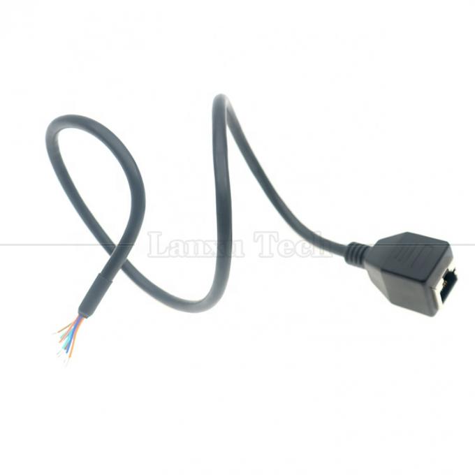 Female RJ45 Jack Socket to Open Tinned Soldering 8 Wires Bare End  Pigtail Ethernet Network Patch Lan Cable 4