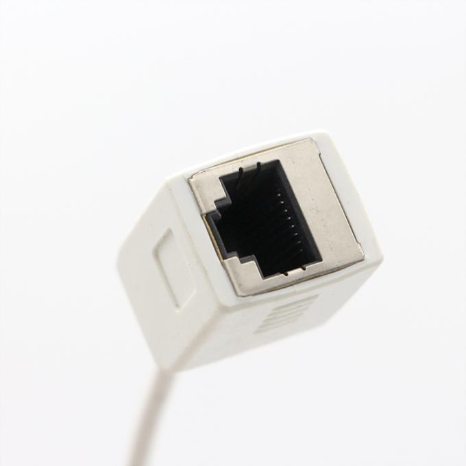 Customization White Female RJ45 Socket To Open Tinned Soldering 4 Wires Bare End  Pigtail Cable 1