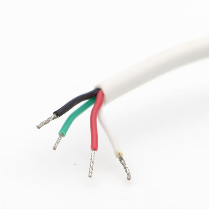 Customization White Female RJ45 Socket To Open Tinned Soldering 4 Wires Bare End  Pigtail Cable 2