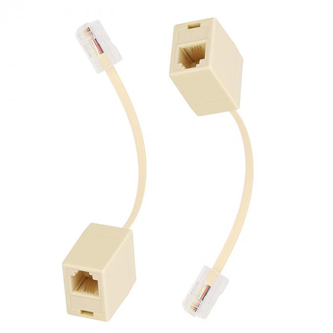 Ethernet RJ45 8P8C Male to Telephone RJ11 4P4C Female Socket ADSL Connector Converter Extension Cable Adapter 1