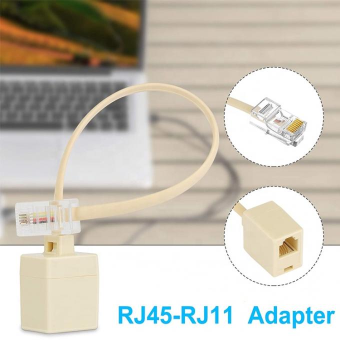 Ethernet RJ45 8P8C Male to Telephone RJ11 4P4C Female Socket ADSL Connector Converter Extension Cable Adapter 6