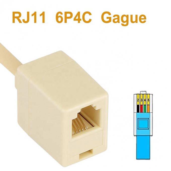 Ethernet RJ45 8P8C Male to Telephone RJ11 4P4C Female Socket ADSL Connector Converter Extension Cable Adapter 3