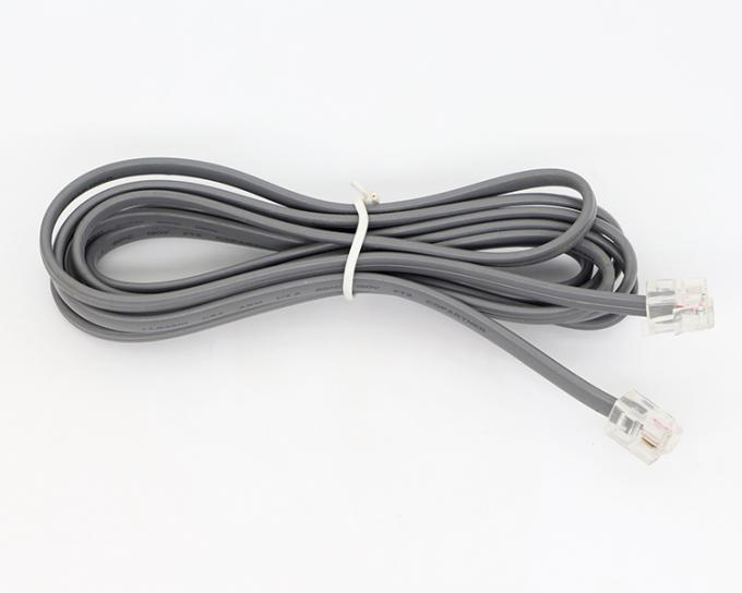 1M  Shield Intercom Cat3 RJ11 6P2C Telephone Adsl Cable 2