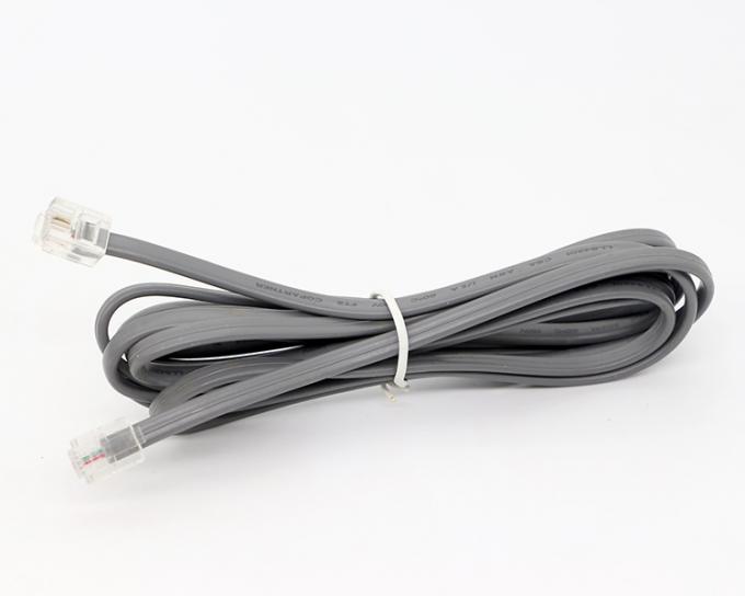 1M  Shield Intercom Cat3 RJ11 6P2C Telephone Adsl Cable 4