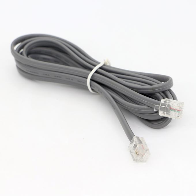 1M  Shield Intercom Cat3 RJ11 6P2C Telephone Adsl Cable 3