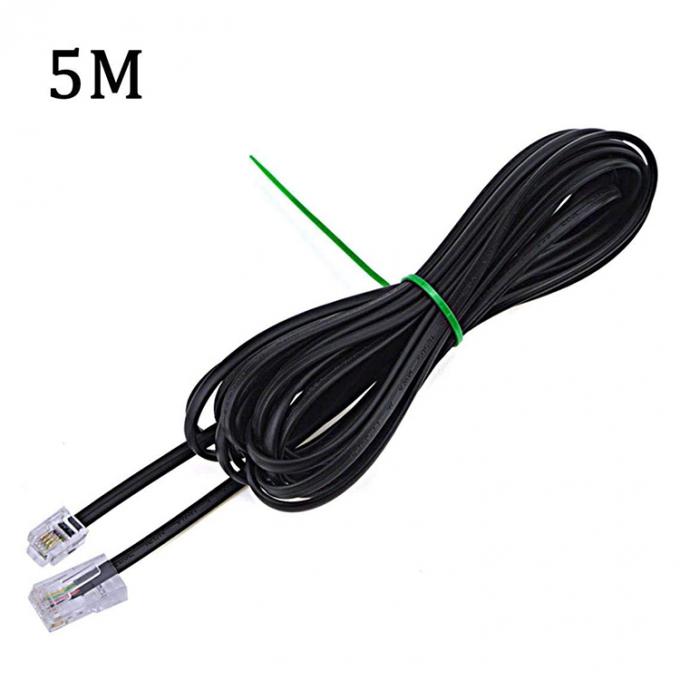 Custom Black RJ45 8P8C to DSL RJ11 6P4C Telephone Modem Wan Cable 5