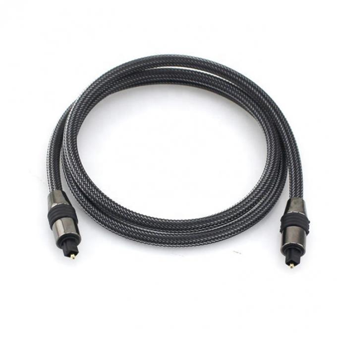 High Quality Durable Braided Fiber Optic Toslink Spdif Gold Digital Audio Optical Cable 0