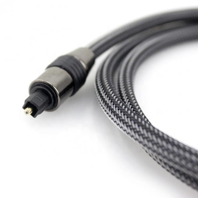 High Quality Durable Braided Fiber Optic Toslink Spdif Gold Digital Audio Optical Cable 4