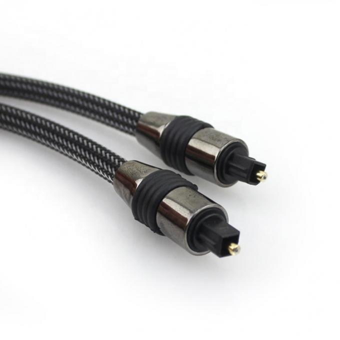 High Quality Durable Braided Fiber Optic Toslink Spdif Gold Digital Audio Optical Cable 3