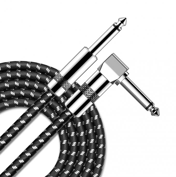 OEM 3M 1/4 Inch 6.3mm TS Jack Right Angle Music Instrument Bass Amplifier Pedal Guitar Patch Cable 1