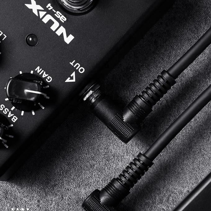 Custom 15cm 90 Degree Angle 1/4 TS Jack Electric Instrument Guitar Patch Cable 5