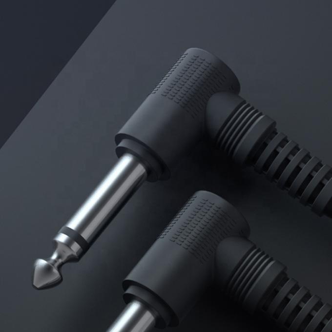 Custom 15cm 90 Degree Angle 1/4 TS Jack Electric Instrument Guitar Patch Cable 3