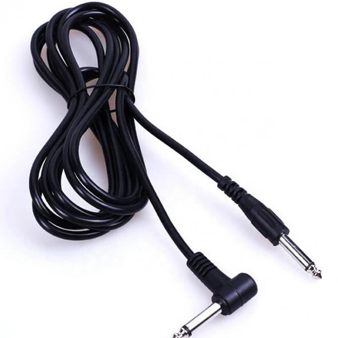 1M 3M 5M Durable 90 Degree Angle to Straight 6.35mm 1/4 TS Jack Instrument Patch Guitar Cable 0