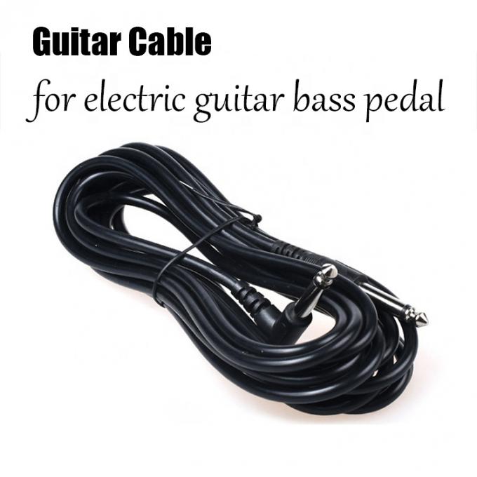1M 3M 5M Durable 90 Degree Angle to Straight 6.35mm 1/4 TS Jack Instrument Patch Guitar Cable 3