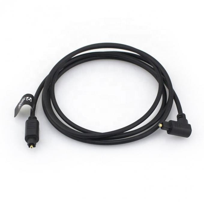 High Quality 90 Degree Angle 24K Gold SPDIF Digital Optical Audio Toslink Cable for  PS4 TV 0