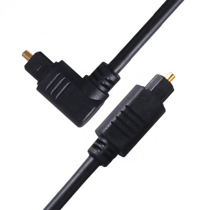 High Quality 90 Degree Angle 24K Gold SPDIF Digital Optical Audio Toslink Cable for  PS4 TV 2