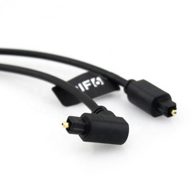 High Quality 90 Degree Angle 24K Gold SPDIF Digital Optical Audio Toslink Cable for  PS4 TV 1