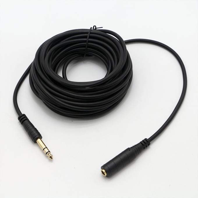 3M Gold Plated 6.35mm Jack 1/4 inch TRS Male To 1/4 inch TS Jack Female Audio Jack Stereo Cable 3