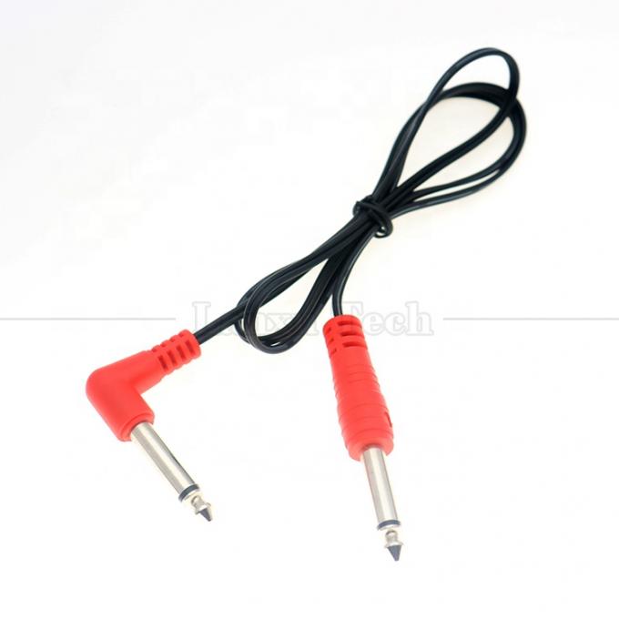 90 Degree Right Angle to Straight 6.35mm TS Jack Stereo Audio Cable for Gui tar Pedal 2