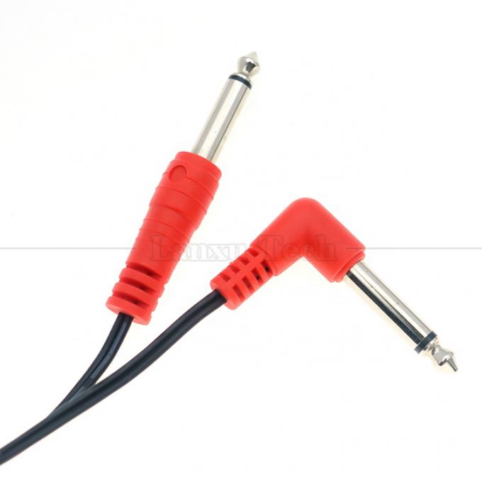 90 Degree Right Angle to Straight 6.35mm TS Jack Stereo Audio Cable for Gui tar Pedal 3